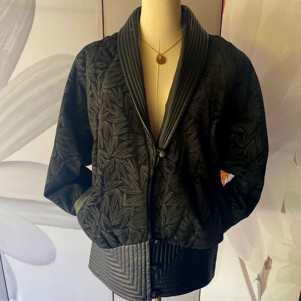 1980’s black leather jacket by Osdin
